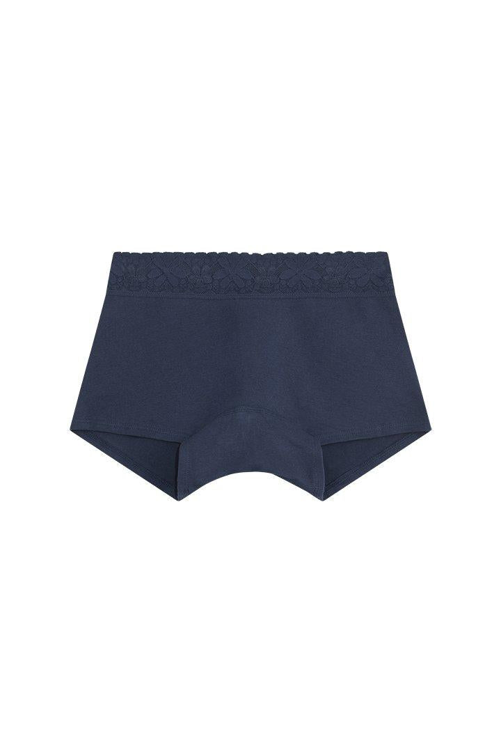 Panty bóxer de algodón peinado de lujo y encaje Diane (6089A)