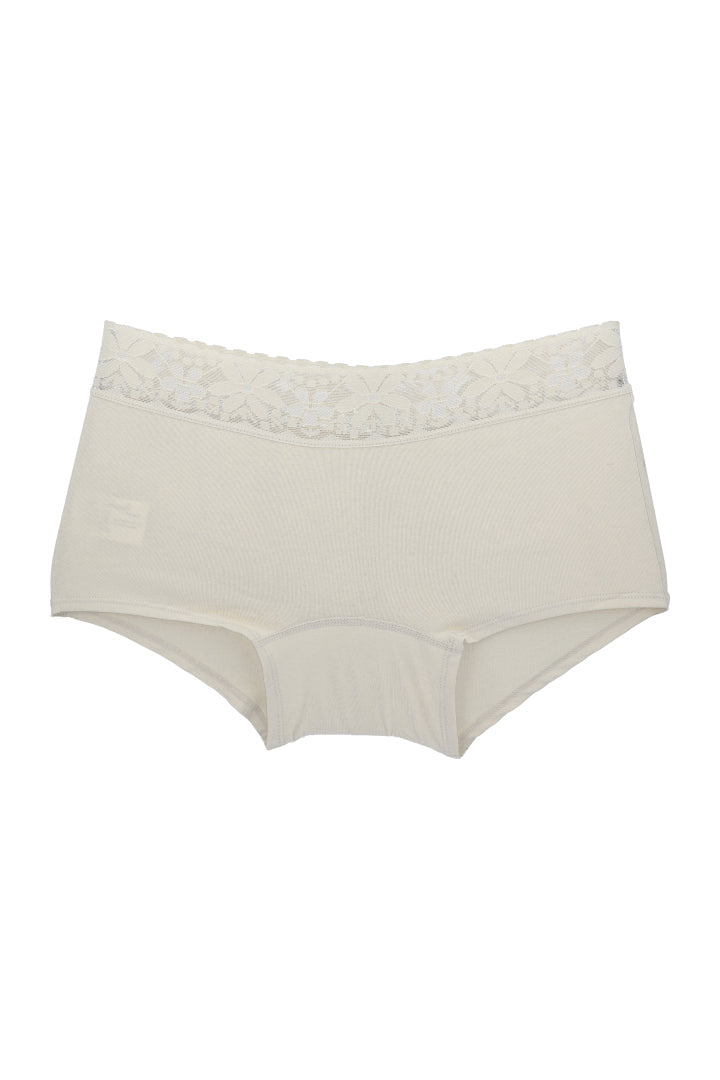 Panty bóxer de algodón peinado de lujo y encaje Diane (6089A)